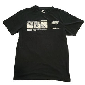 Batman Dark Knight Rises Mountain Dew shirt Gotham Rapid Transit System Arkham